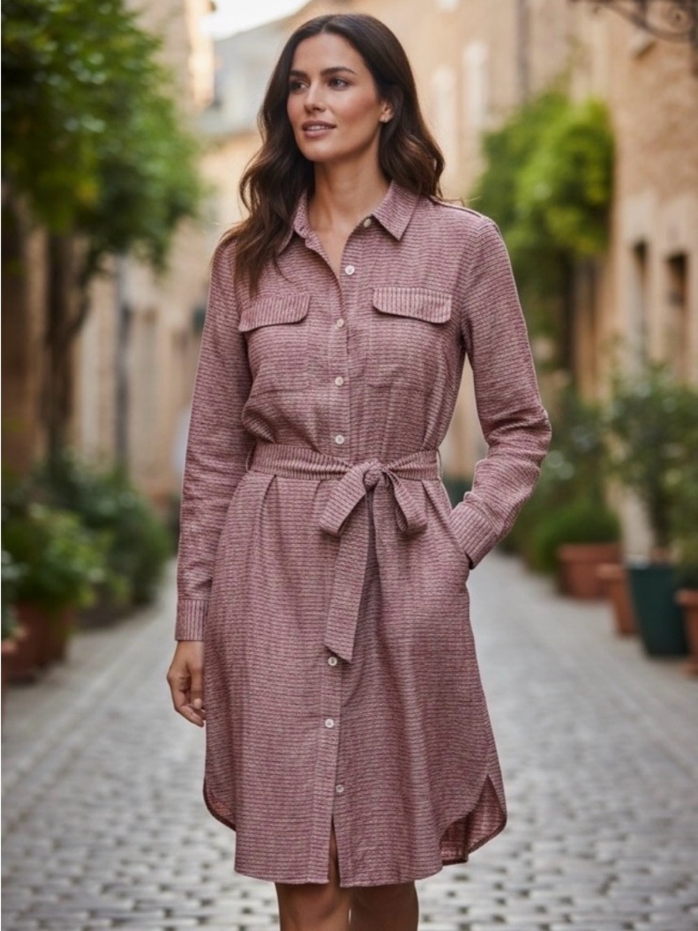 Anthropologie 11•1•Tylho striped Shirt Dress